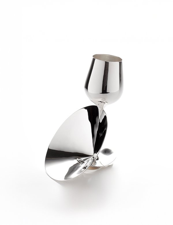 Digitalogy No.3 - Contemporary silver-plated brass artwork by Yitong Zhang